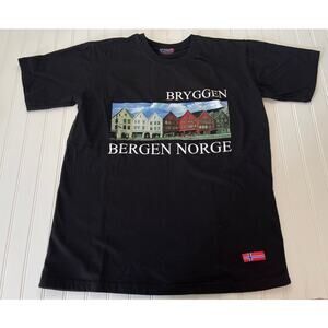 Bergen Norway Bryggen Norge T Shirt Travel Tourist - Size Men's Women's XL